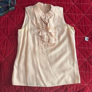 100% Silk Ruffled Blouse